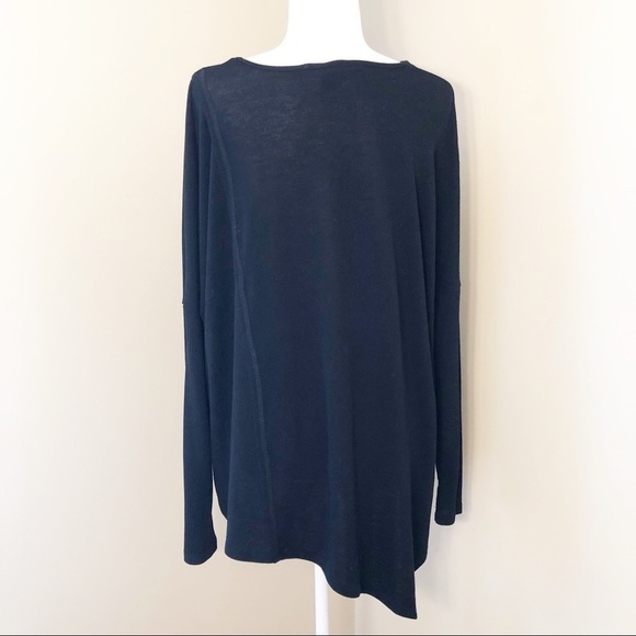 Neiman Marcus Asymmetrical Oversized Black Top - S - Picture 2 of 9